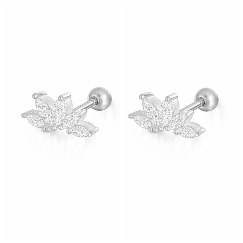 Gold Earrings | Hypoallergenic S925 Sterling Silver with Sparkly Crystal Pave Design 3