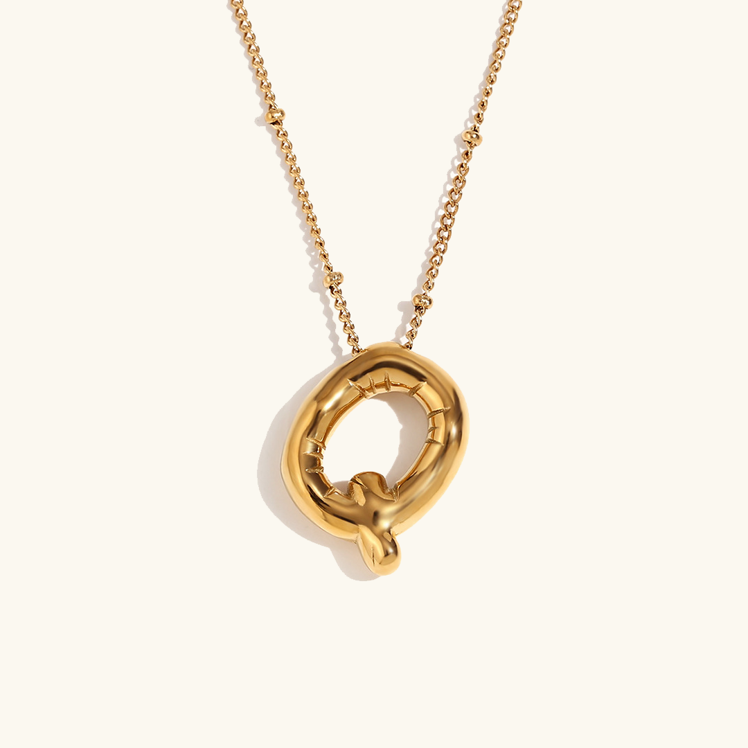 Gold Initial Necklace | 18k Gold-Plated Pendant with Hypoallergenic Design 12