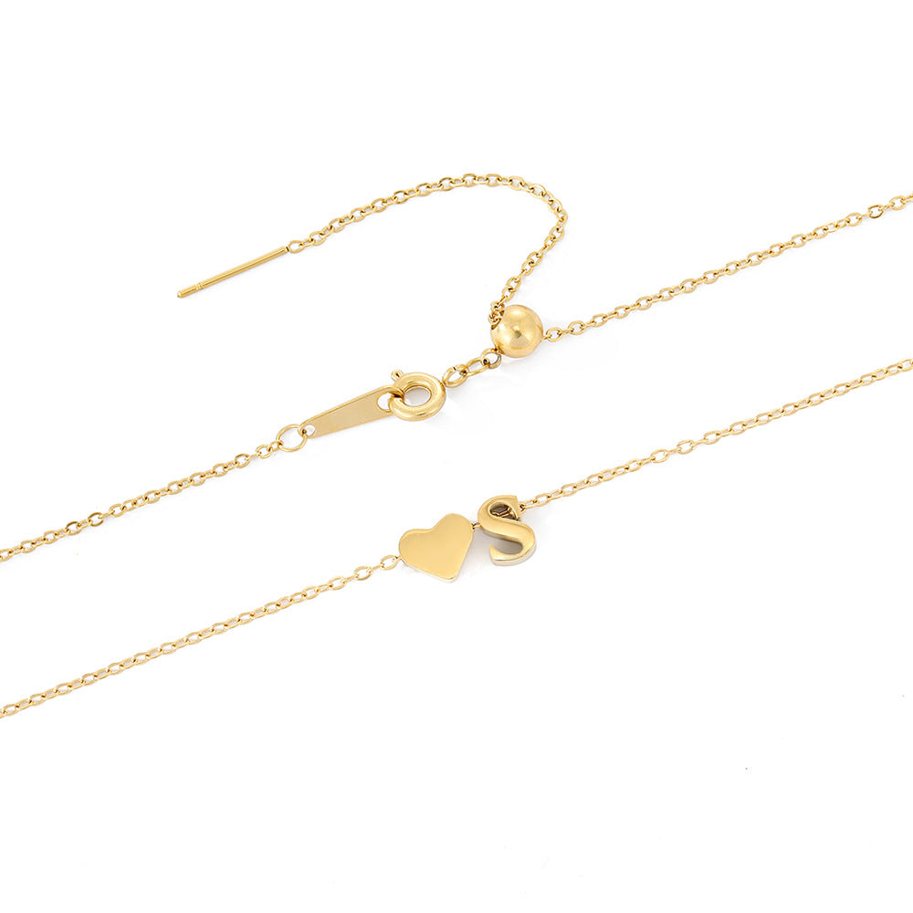 Gold Initial Necklace | Personalized Gold-Plated Stainless Steel for Unique Style 4