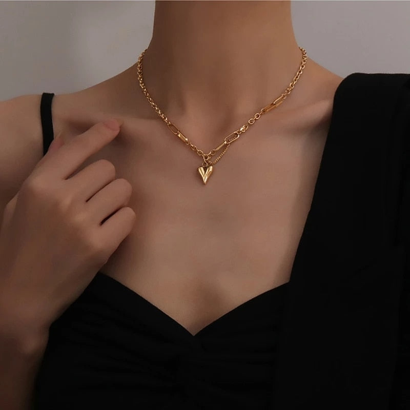 Gold Necklace | 18K Plated Brass with Adjustable 18-Inch Chain 1