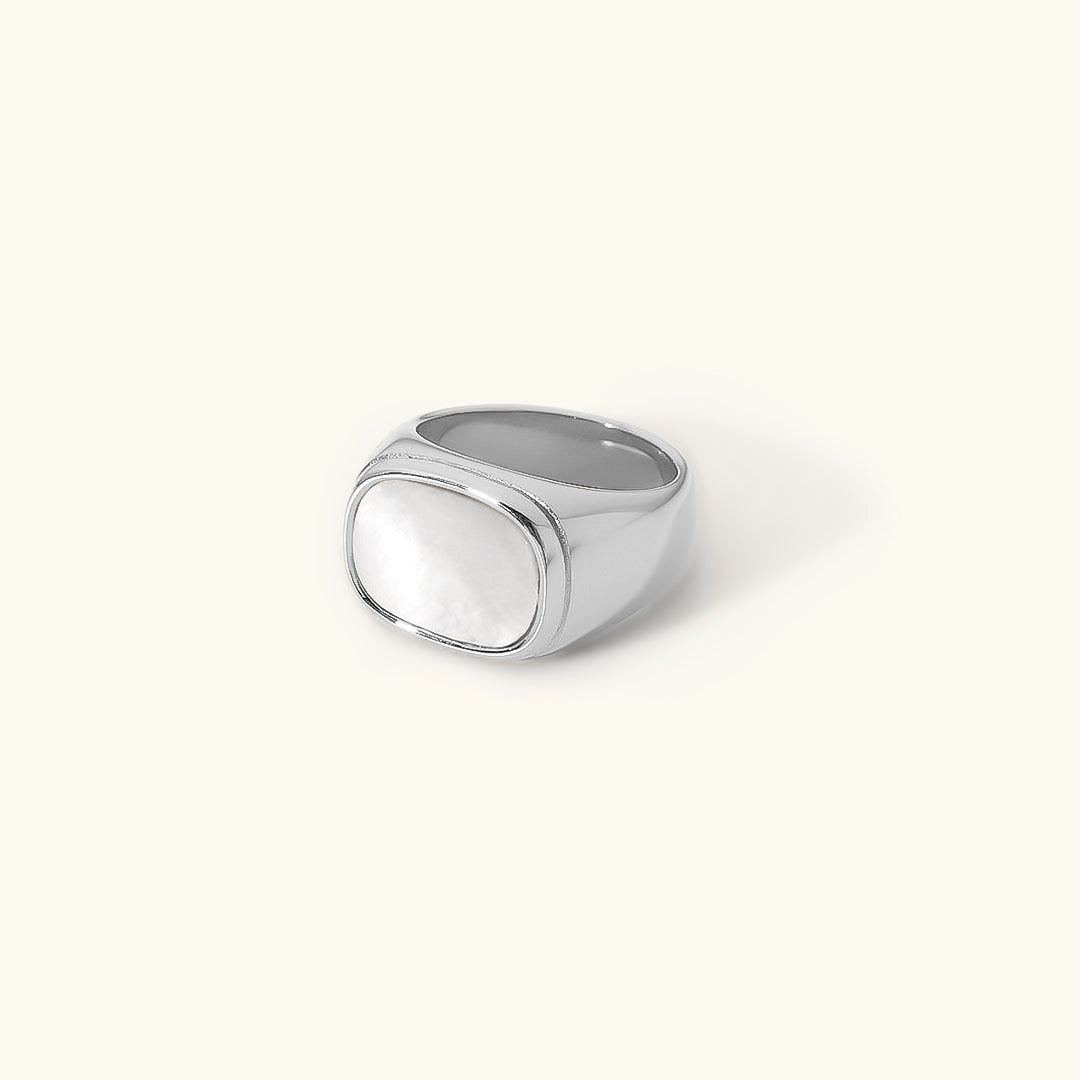 Gold Ring | High-Quality Stainless Steel with Faux Shell Center 3