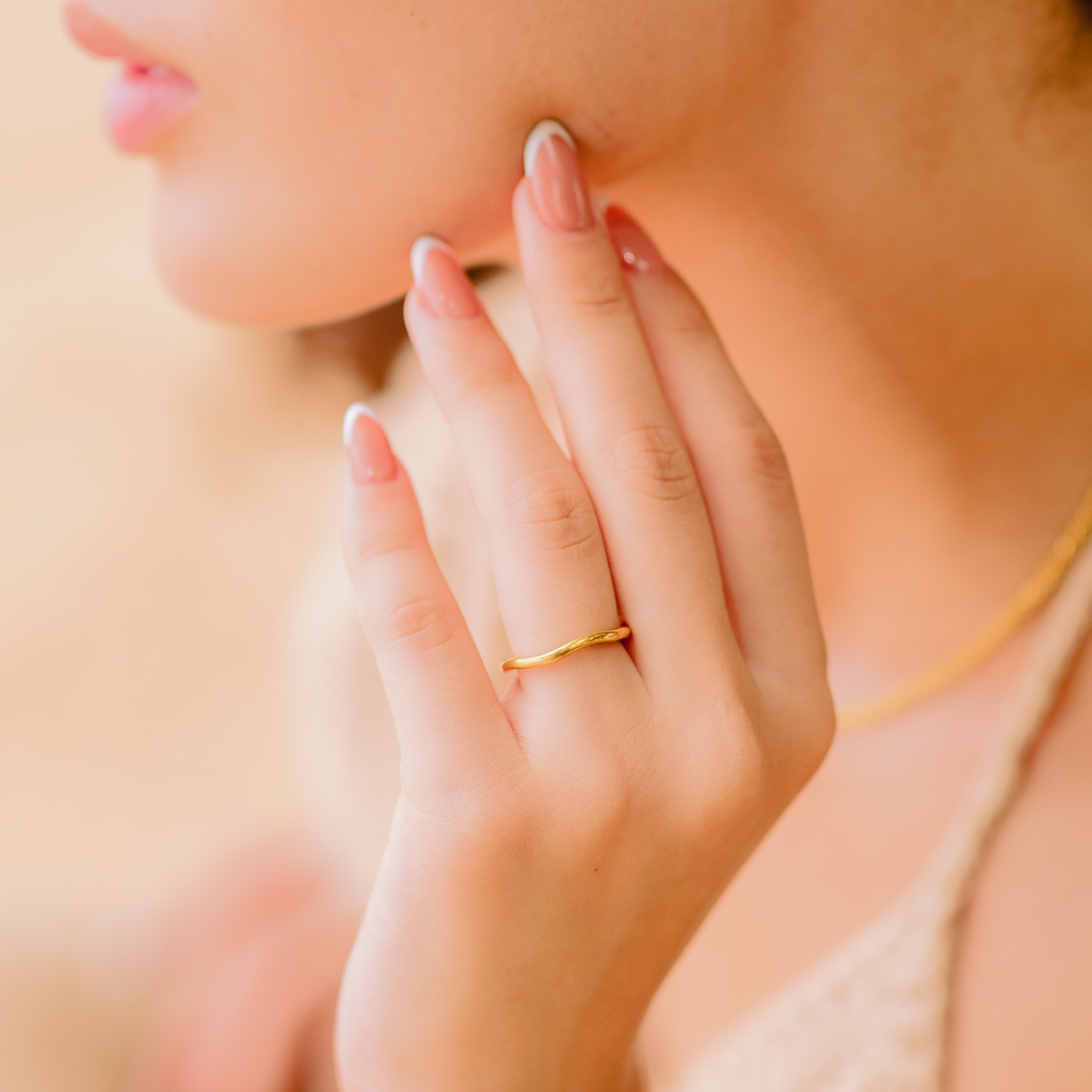 Gold Stacker Ring | Ethically Sourced Stainless Steel-Plated 14k Gold 2