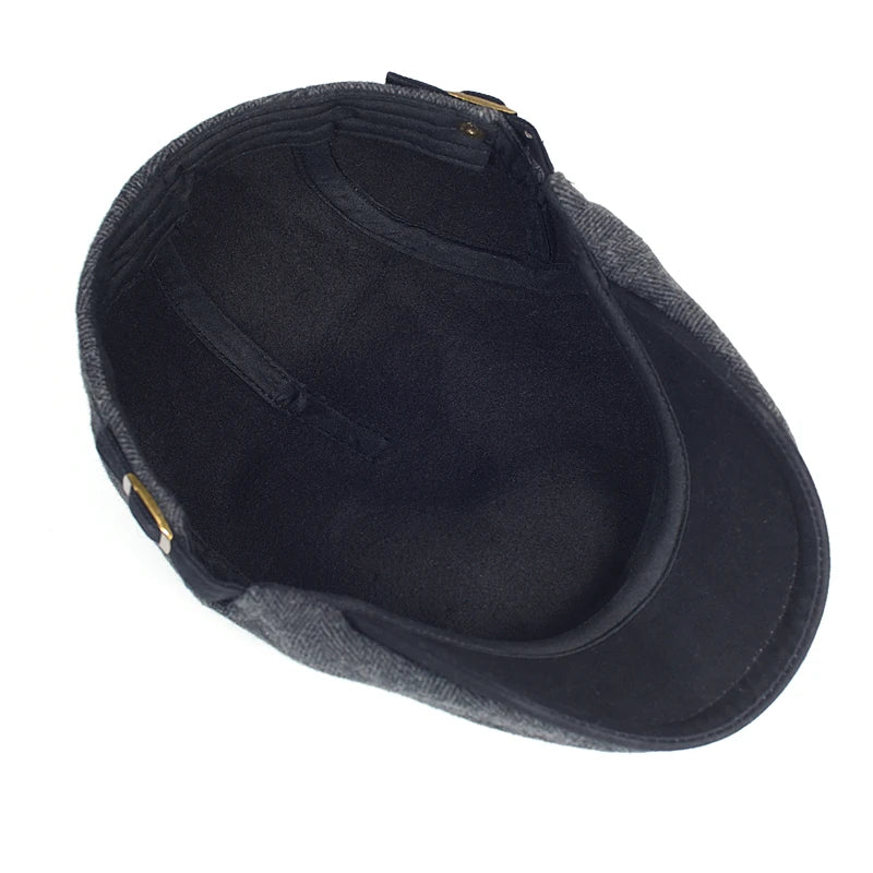 Herringbone Wool Cap