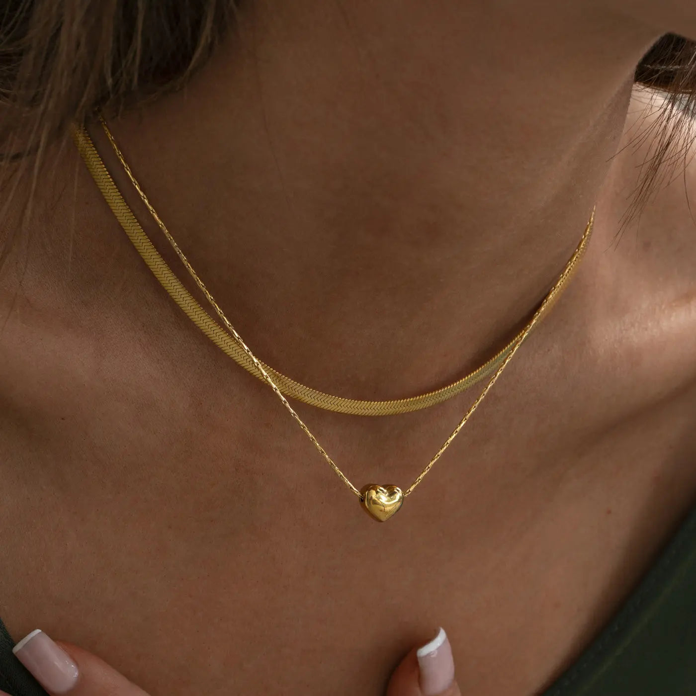 Heart Pendant Necklace | Hypoallergenic 18k Gold-Plated Stainless Steel 1