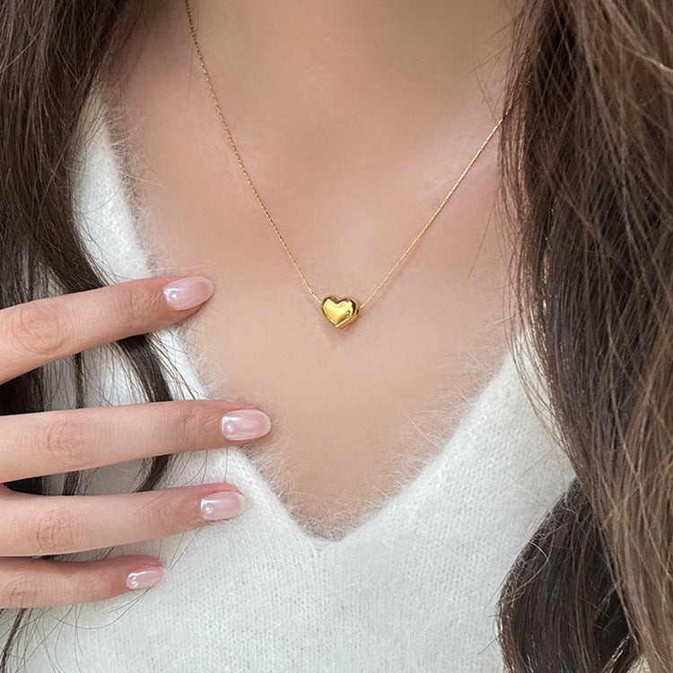 Heart Pendant Necklace | Hypoallergenic 18k Gold-Plated Stainless Steel 2