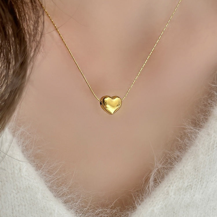 Heart Pendant Necklace | Hypoallergenic 18k Gold-Plated Stainless Steel 5