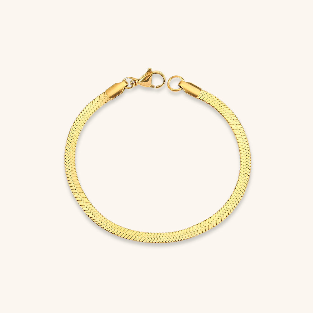 Herringbone Bracelet | Luxurious Gold-Plated Stainless Steel Accessory 7