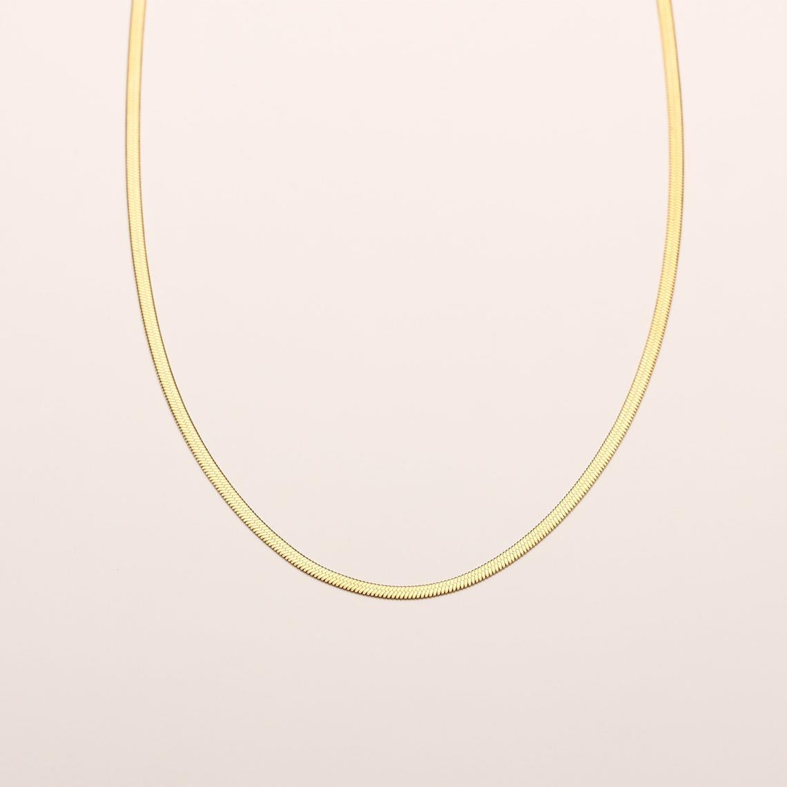 Herringbone Necklace | 18K Plated Stainless Steel with Extender 2
