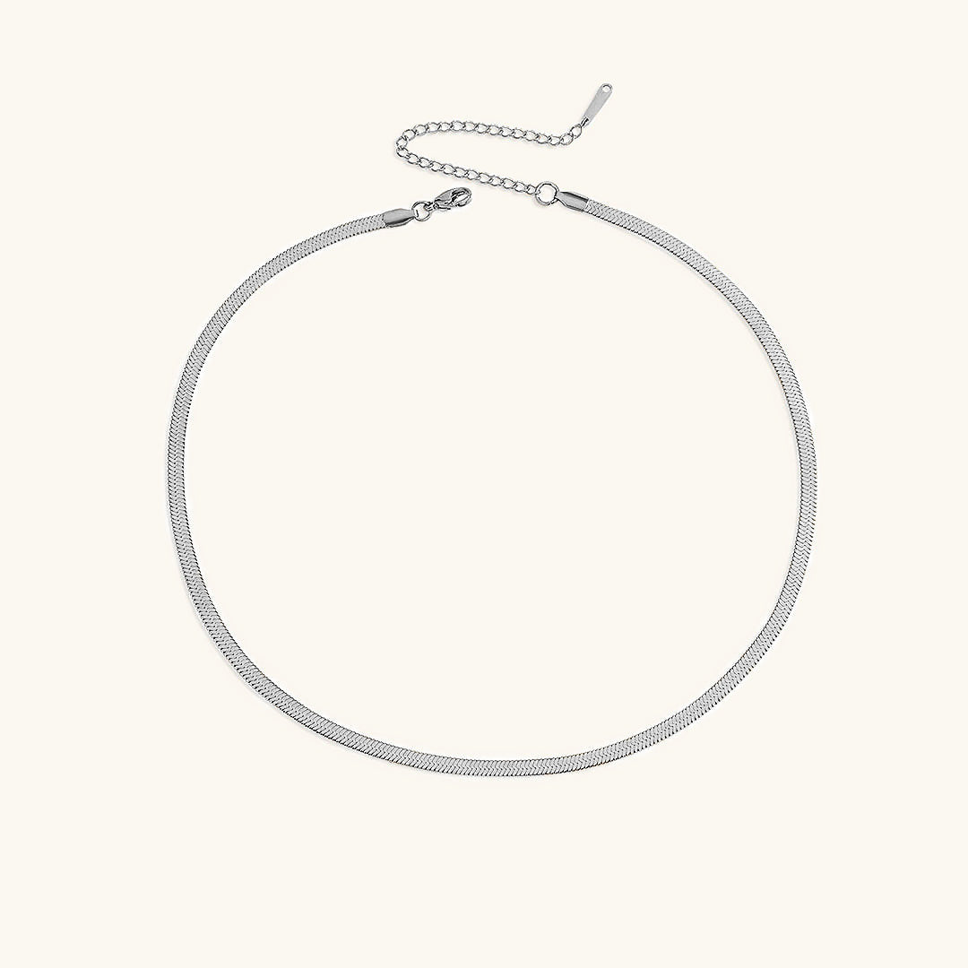 Herringbone Necklace | Ethically Sourced Stainless Steel-Plated 14k Gold 13