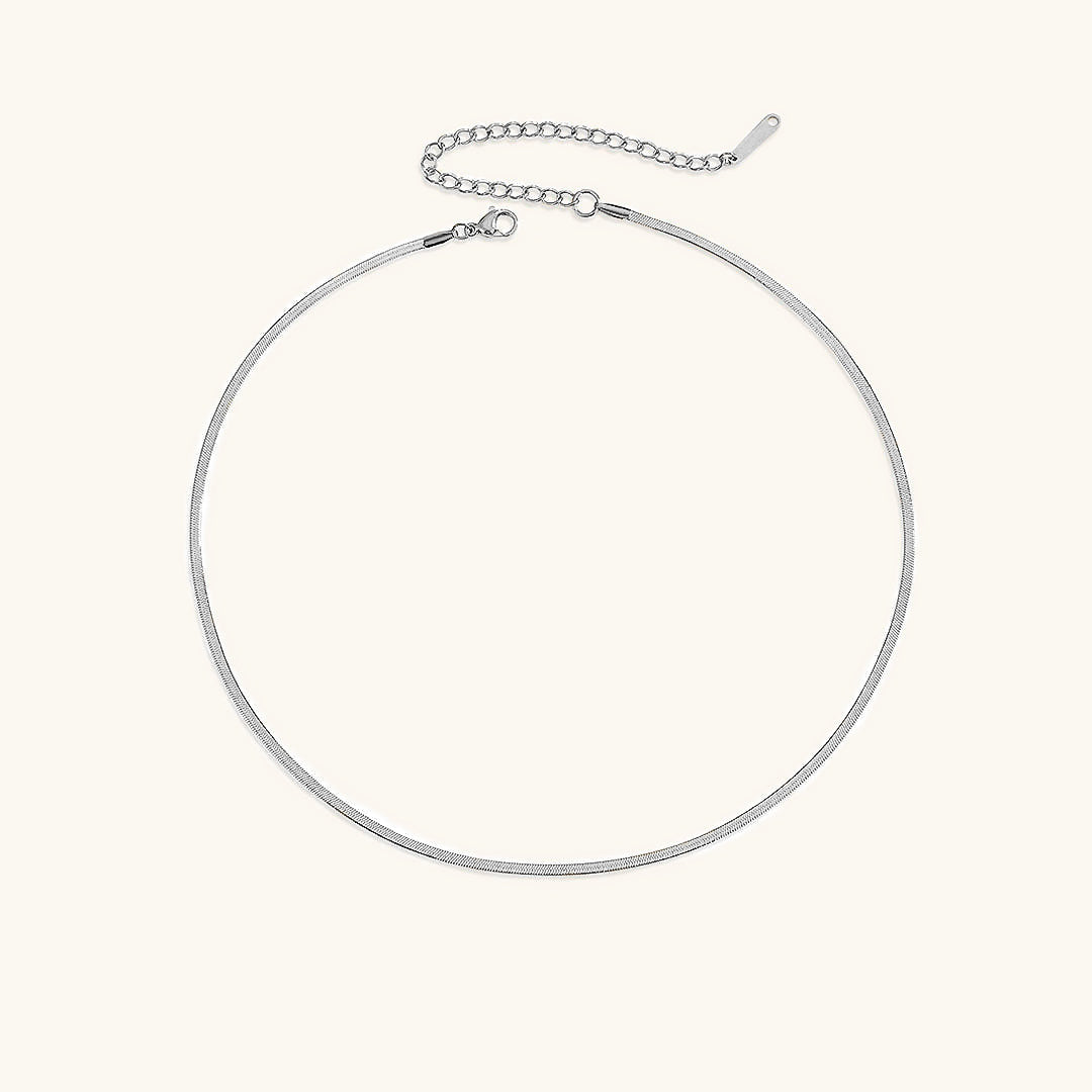 Herringbone Necklace | Ethically Sourced Stainless Steel-Plated 14k Gold 14