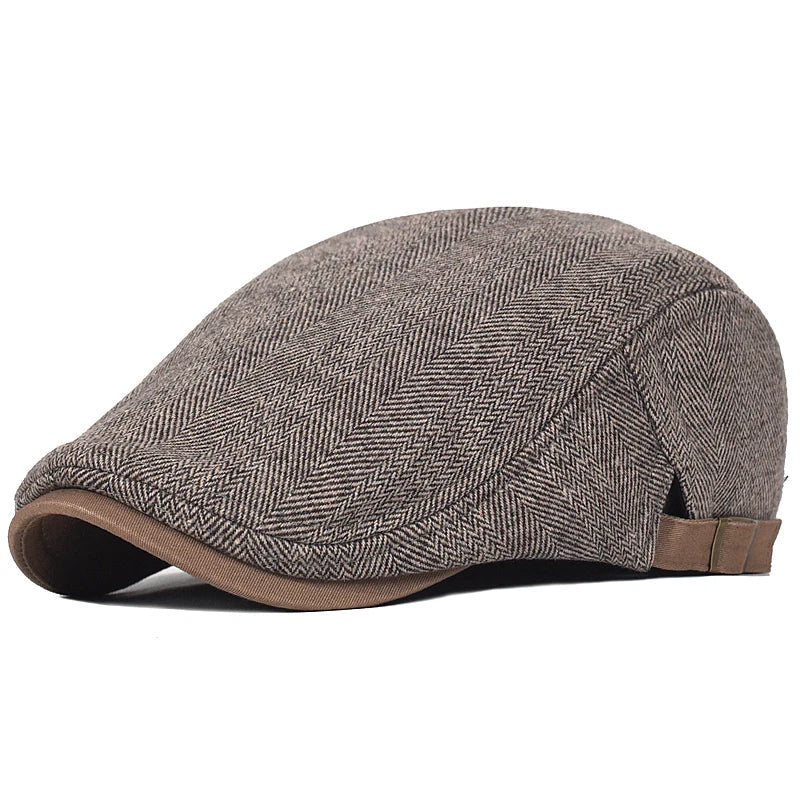 Herringbone Wool Cap