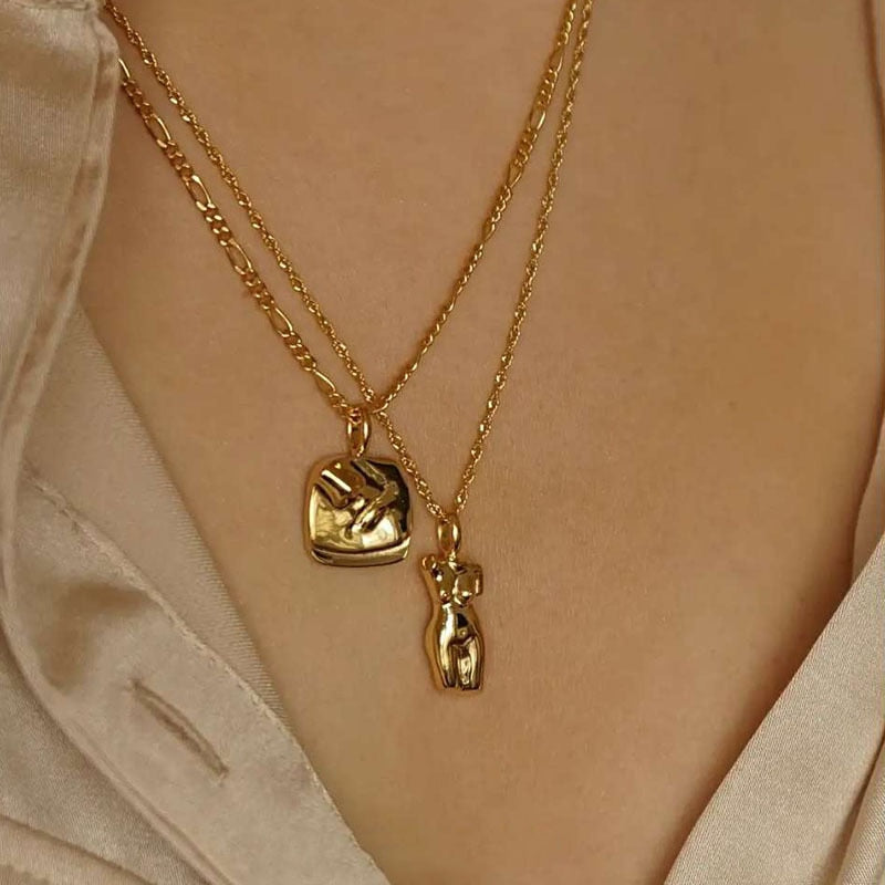 La Femme Necklace | 18K Plated Brass with 18 Chain Length 4