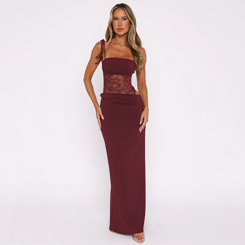 Lace Bodysuit Maxi Dress 1
