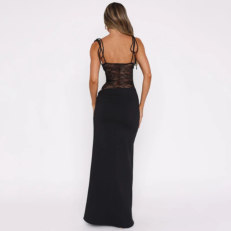 Lace Bodysuit Maxi Dress 3