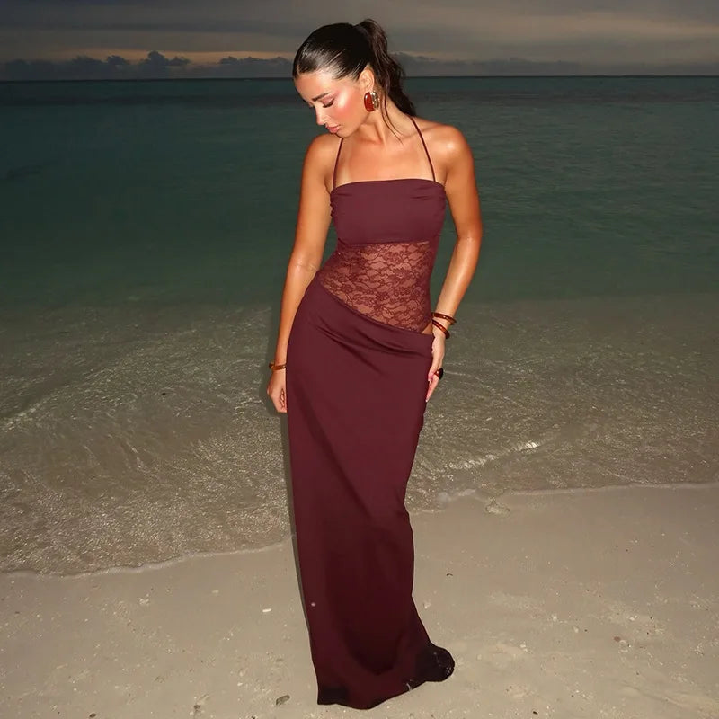 Lace Bodysuit Maxi Dress 5