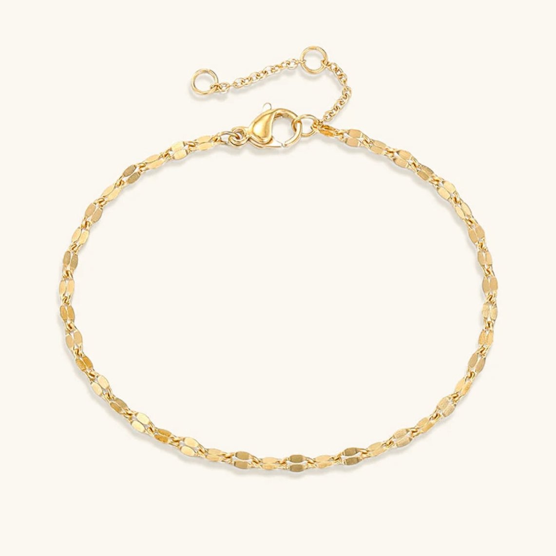 Lace Chain Bracelet | Elegant Stainless Steel-Plated 14k Gold Design 0