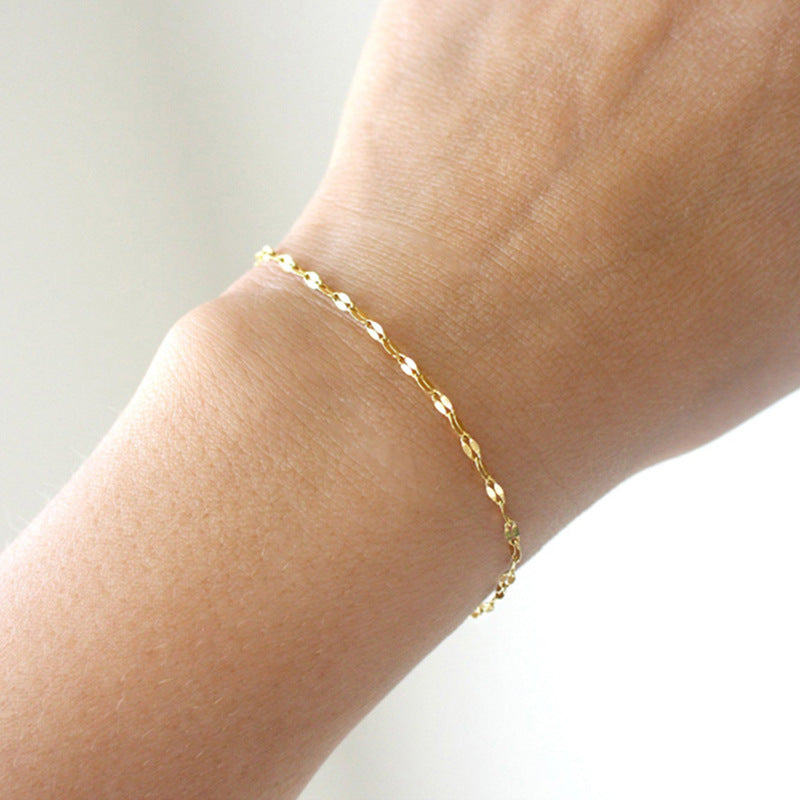 Lace Chain Bracelet | Elegant Stainless Steel-Plated 14k Gold Design 4