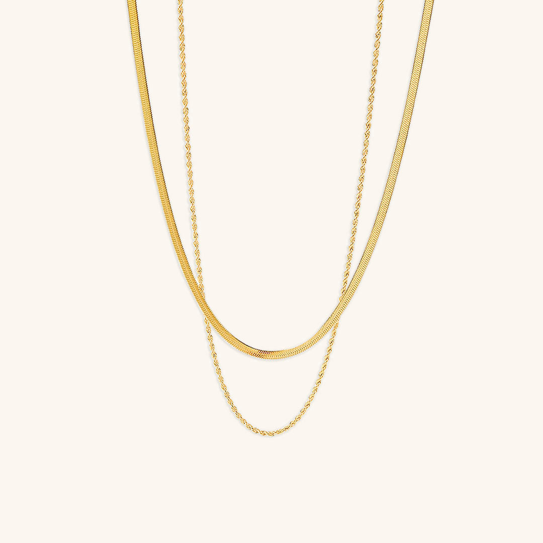 Layered Gold Chain Necklace | Ethically Sourced Stainless Steel with 18k Gold Finish 0