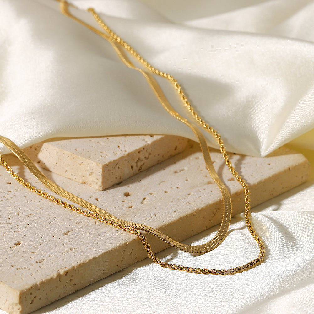 Layered Gold Chain Necklace | Ethically Sourced Stainless Steel with 18k Gold Finish 6