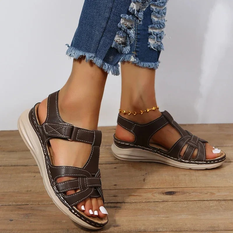 Leather Orthopedic Sandals | LORAINE 1