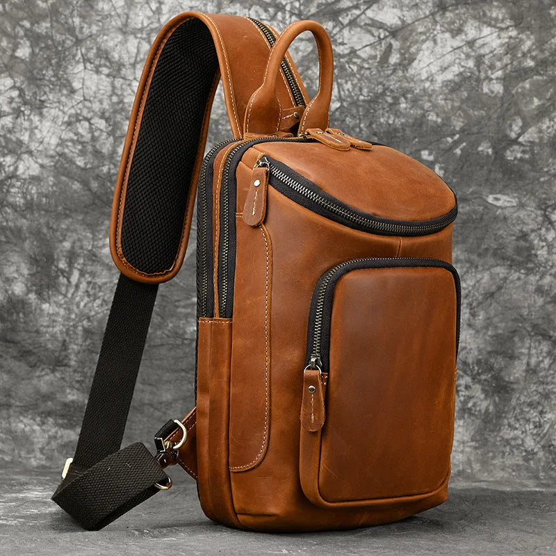 Leather Crossbody Bag | Durable Genuine Leather with Adjustable Strap 2