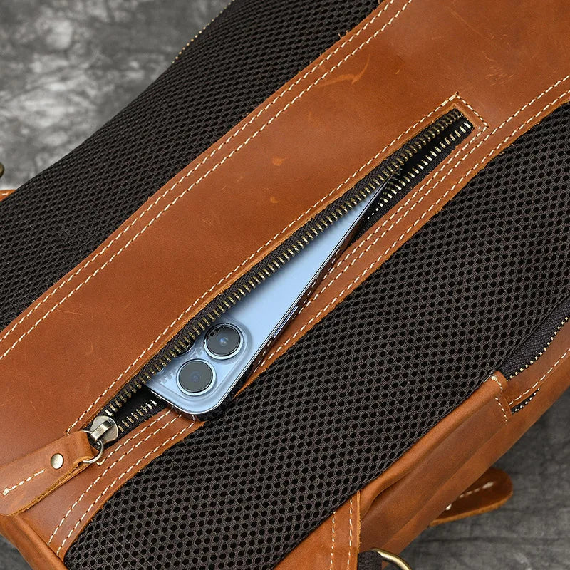 Leather Crossbody Bag | Durable Genuine Leather with Adjustable Strap 5