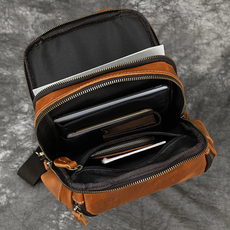 Leather Crossbody Bag | Durable Genuine Leather with Adjustable Strap 7