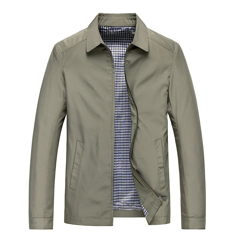 Lightweight Jacket | Modern Design with Zipper and Checkered Lining 0