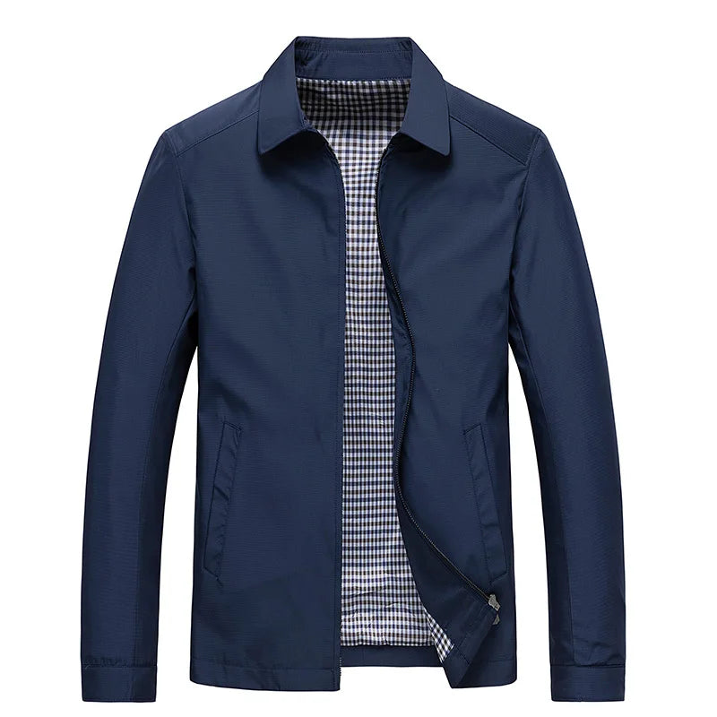 Lightweight Jacket | Modern Design with Zipper and Checkered Lining 2