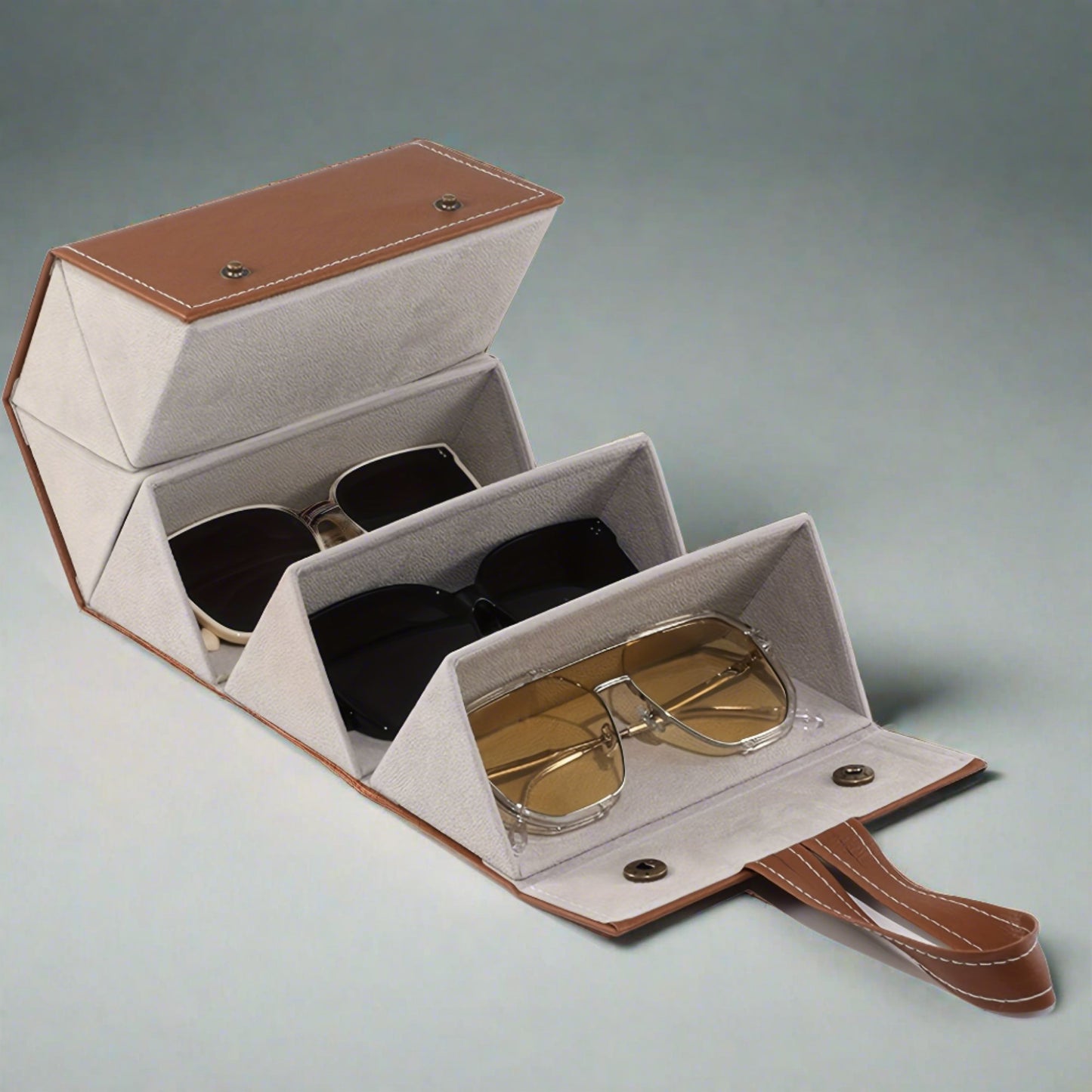 Sunglasses Organizer | Foldable Multi-Slot Storage Case for Travel 2