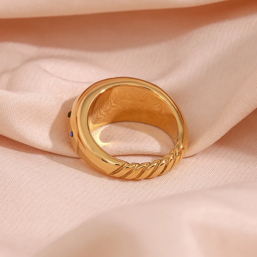 Marseille Ring | Hypoallergenic Stainless Steel with Genuine Zircon Stones 1