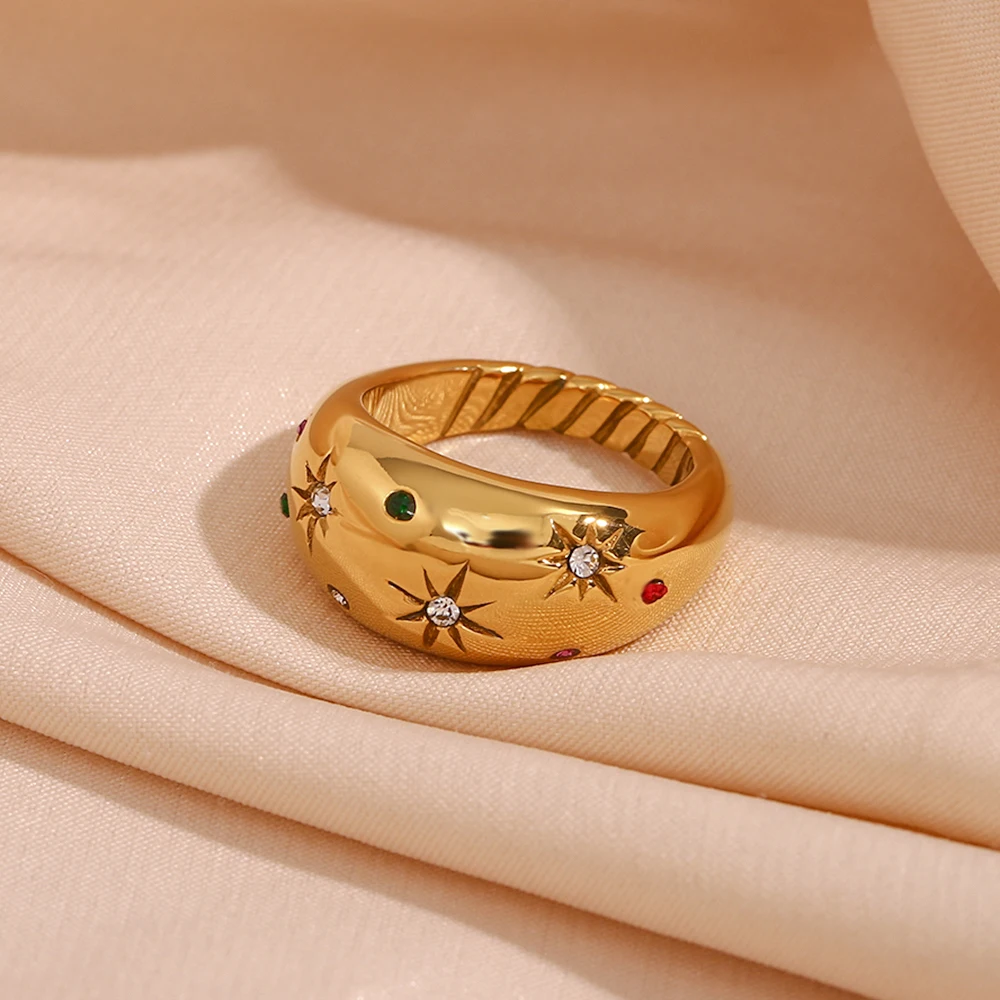 Marseille Ring | Hypoallergenic Stainless Steel with Genuine Zircon Stones 3