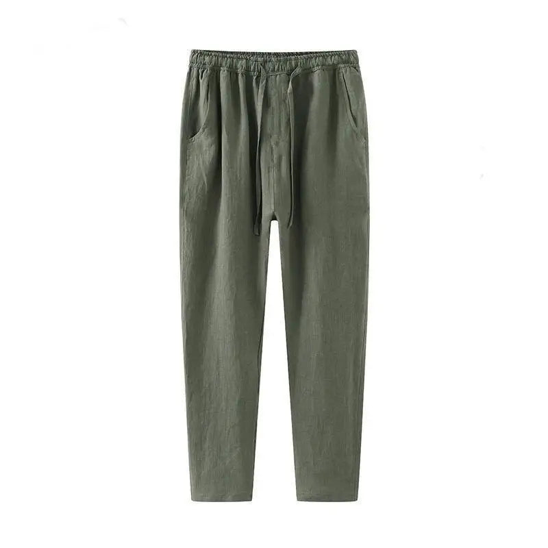 Men's Linen Pants | Breathable Cotton-Linen Blend with Adjustable Drawstring 2