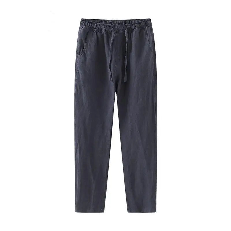 Men's Linen Pants | Breathable Cotton-Linen Blend with Adjustable Drawstring 4