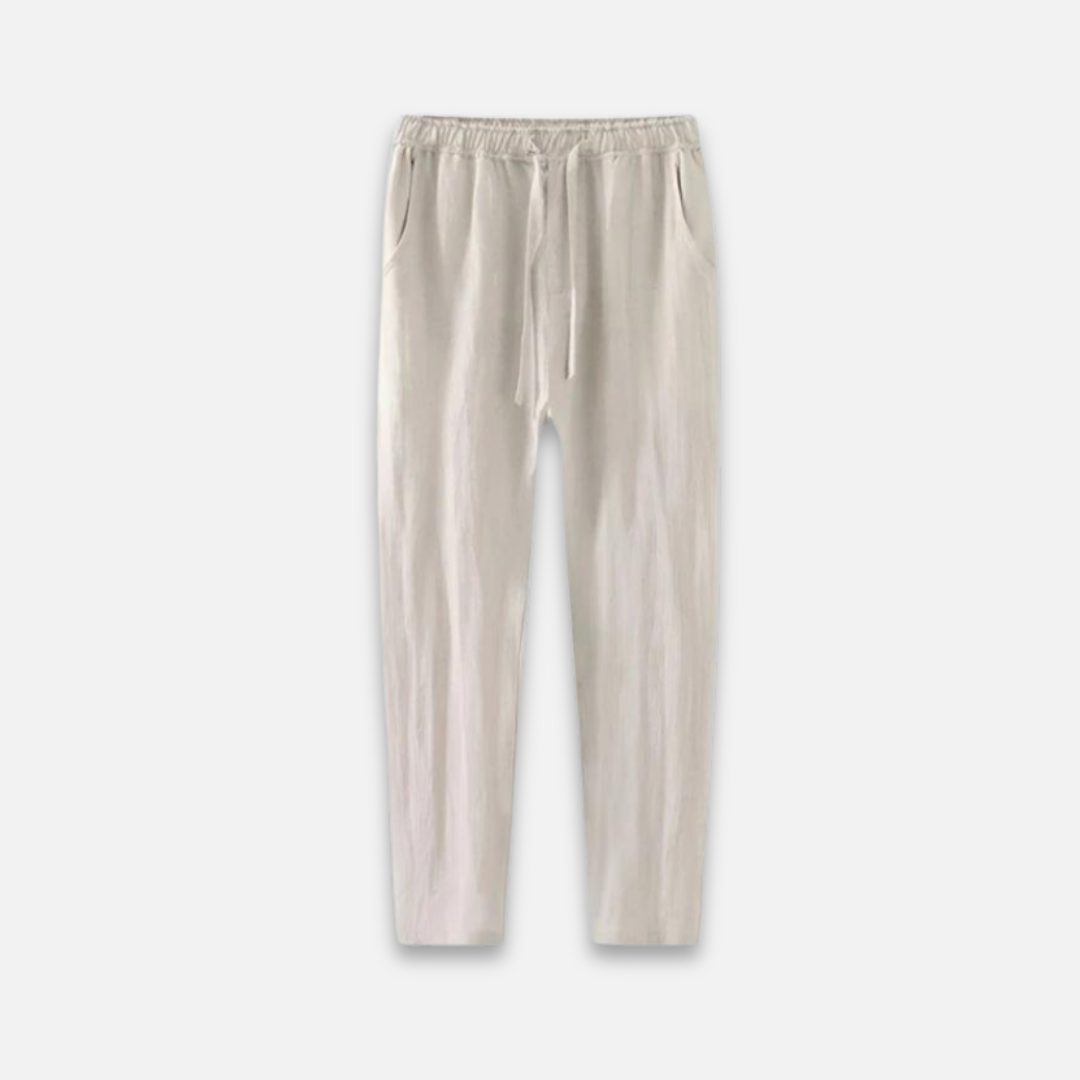Men's Linen Pants | Breathable Cotton-Linen Blend with Adjustable Drawstring 5
