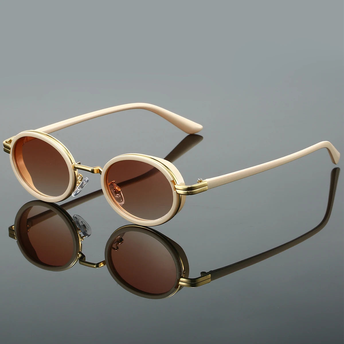 Oval Sunglasses | Luxurious Gold Detailing with UV Protection 3