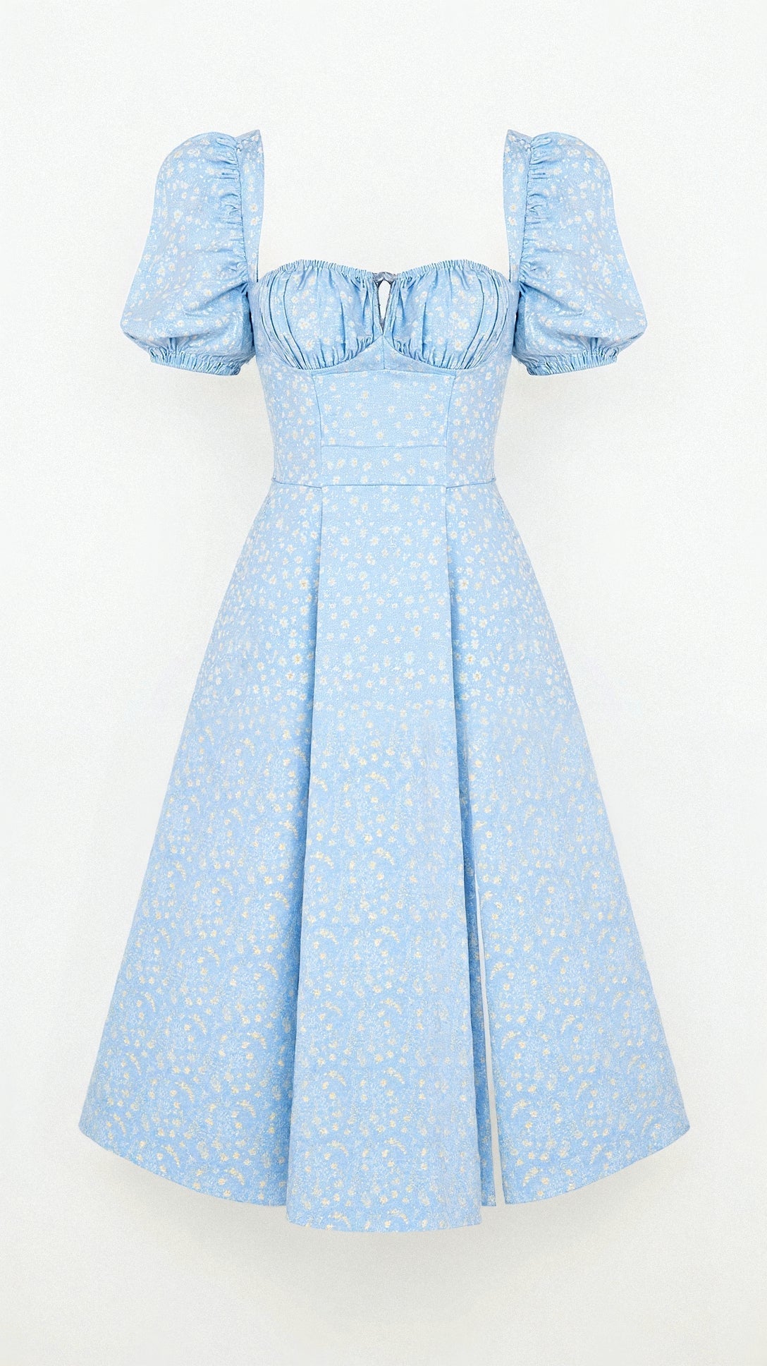 Midi Dress | Elegant Square Neckline with Flattering Silhouette 11