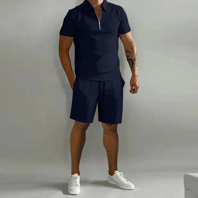 Milan Summer Polo Set | Stylish Zip Polo & Comfortable Shorts 4