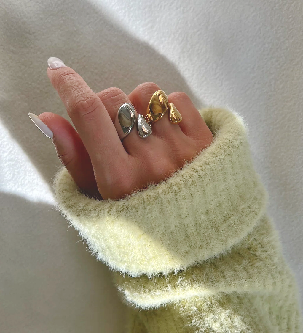 Minimalist Gold Ring | Handcrafted 18k Waterproof Design 1