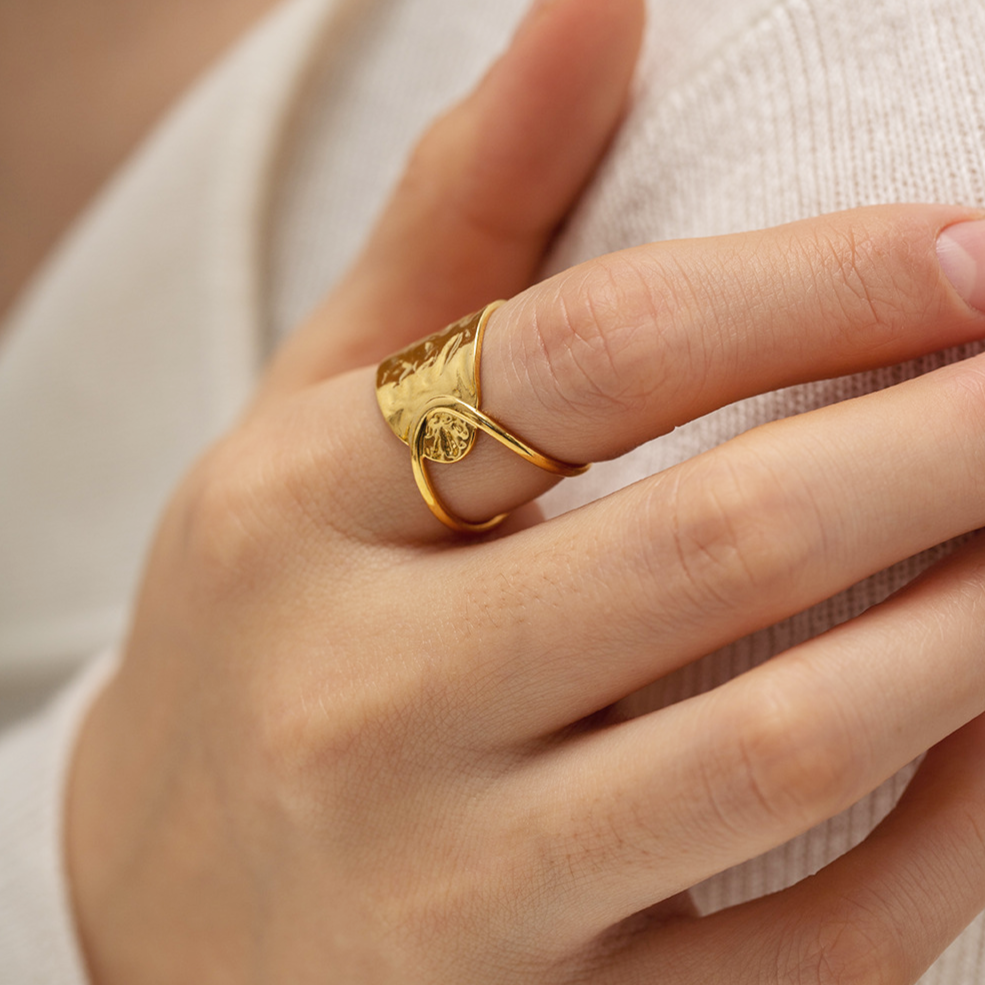 Minimalist Gold Ring | High-Quality Stainless Steel with 18k Gold Plating 1