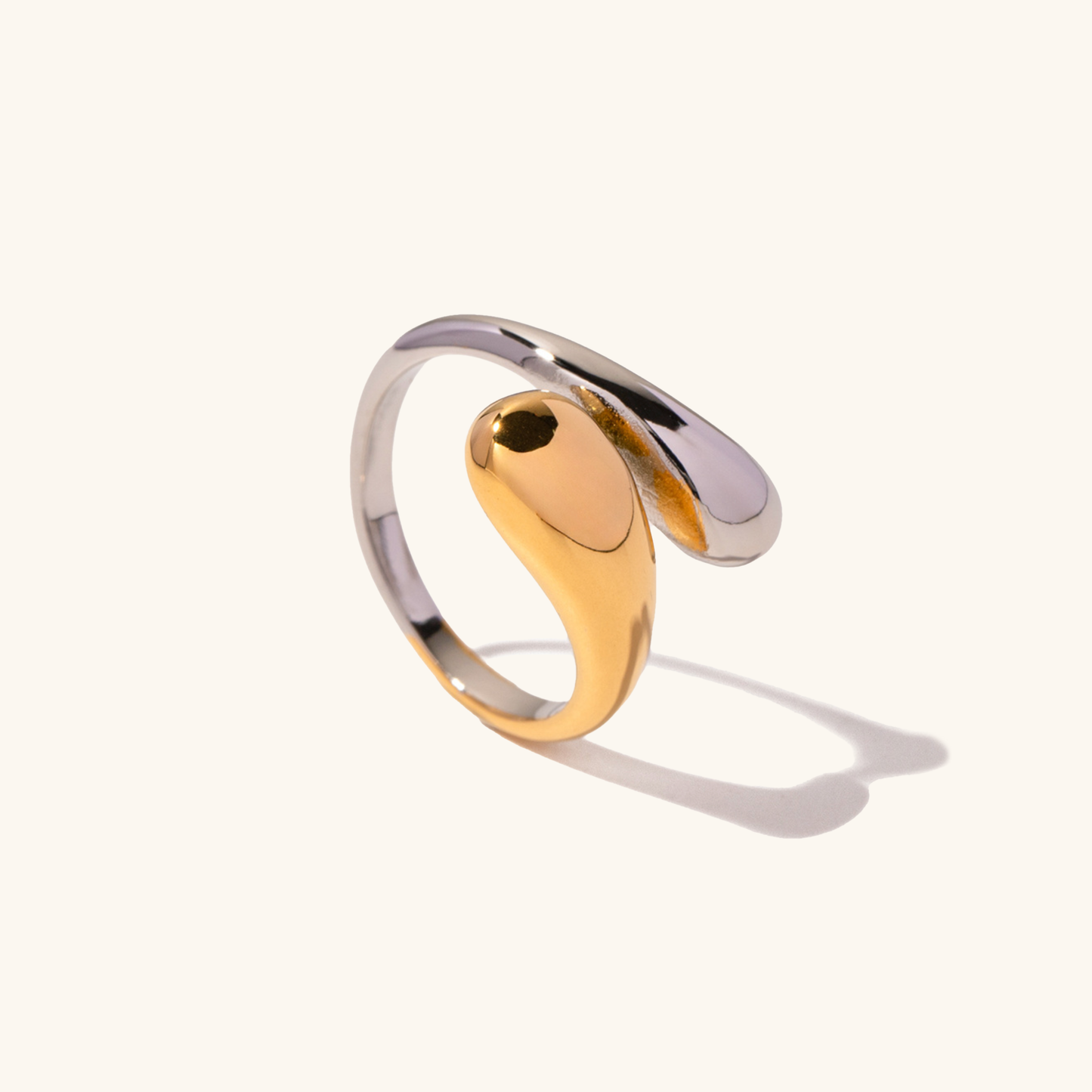 Open-Ended Gold Ring | Hypoallergenic Stainless Steel with 18k Plating 3
