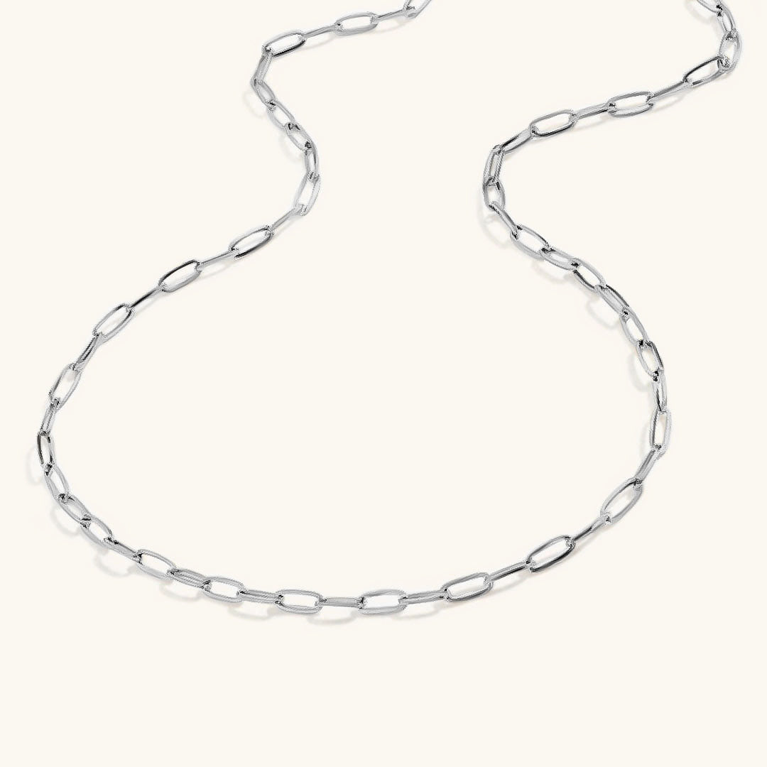 Paperclip Chain Necklace | Elegant Stainless Steel-Plated 14k Gold 3