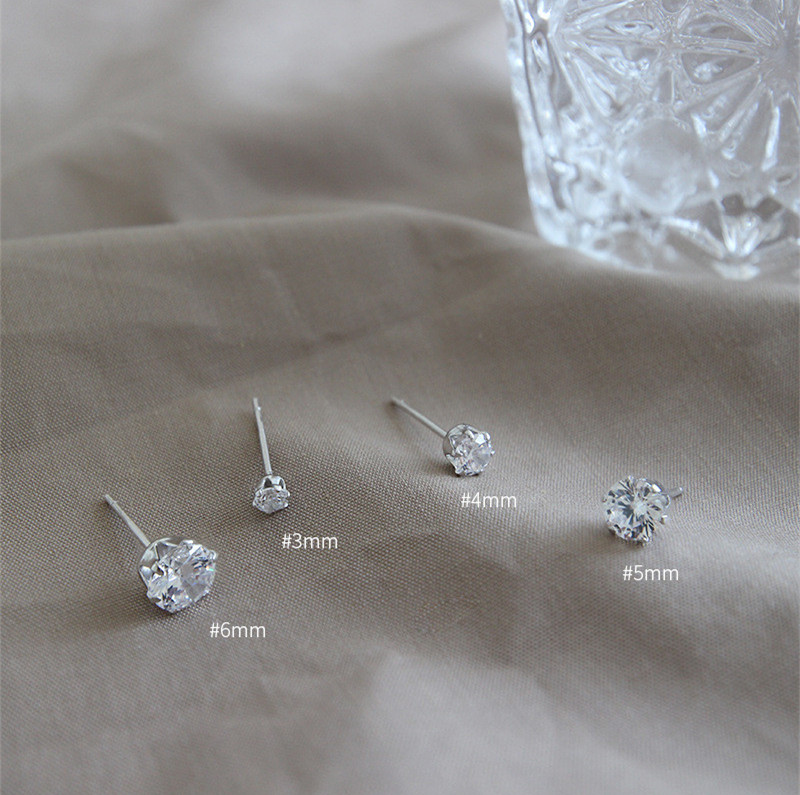 Pave Stud Earrings | Hypoallergenic S925 Sterling Silver with 18K Gold Plating 3