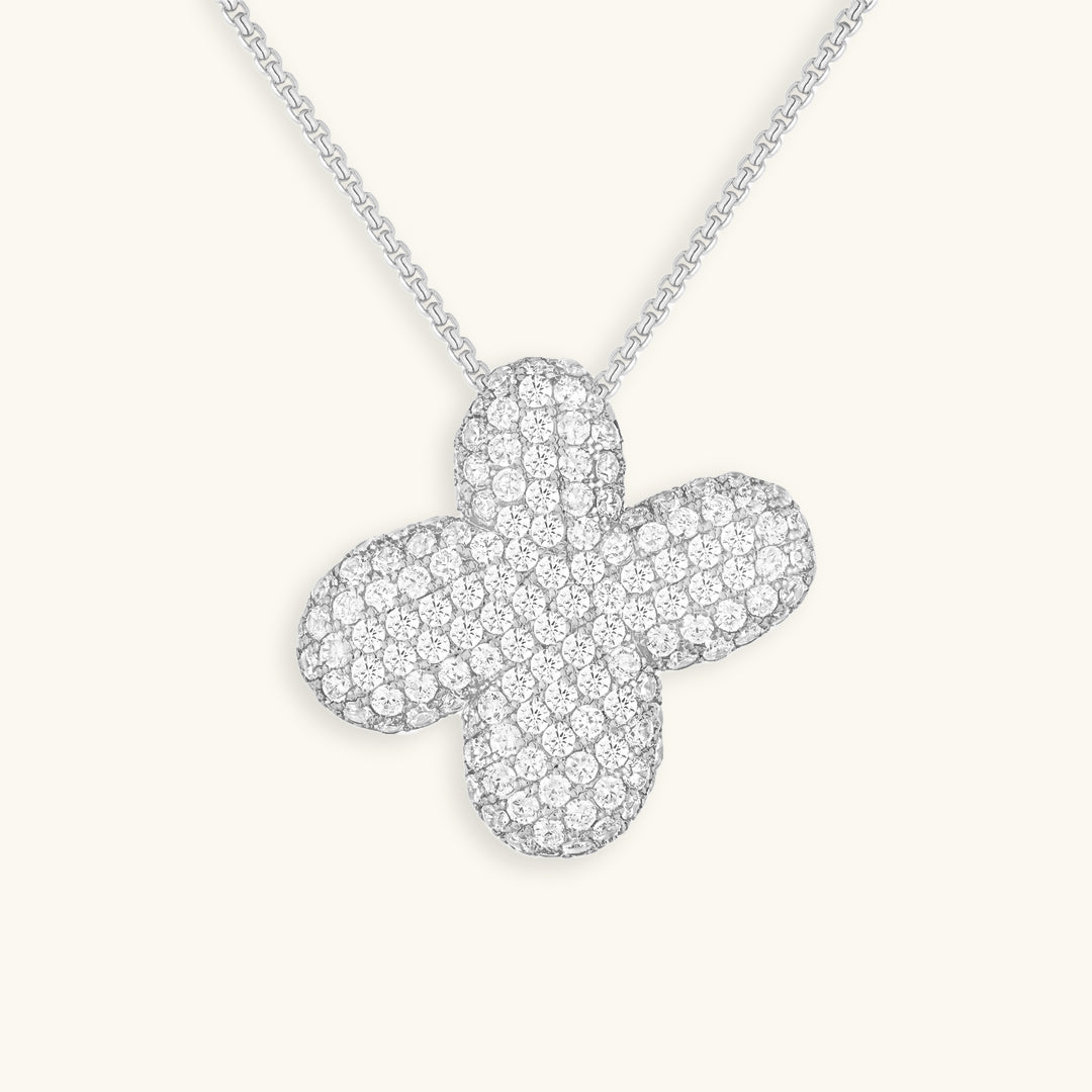 Personalized Bubble Initial Necklace | 18k Gold with Diamond Simulant 20