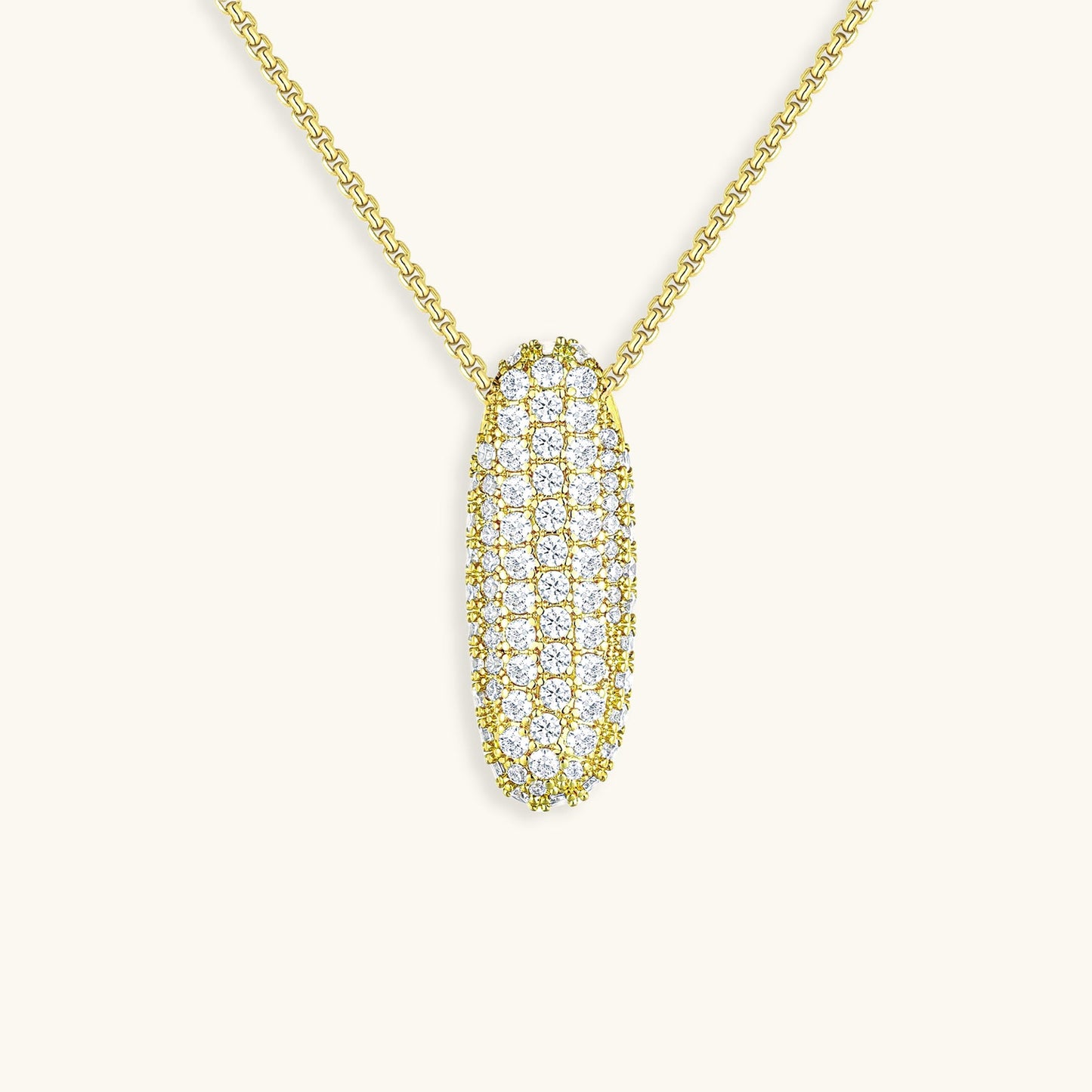 Personalized Bubble Initial Necklace | 18k Gold with Diamond Simulant 53