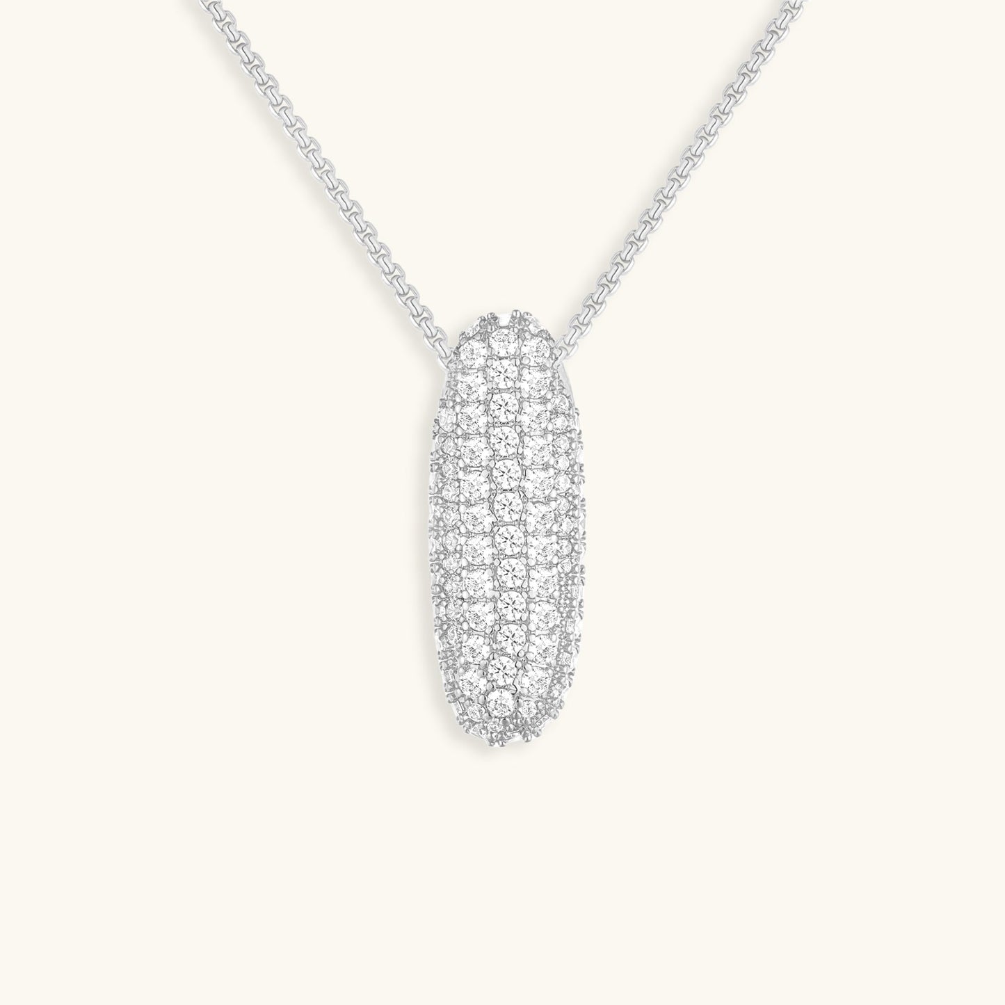 Personalized Bubble Initial Necklace | 18k Gold with Diamond Simulant 54