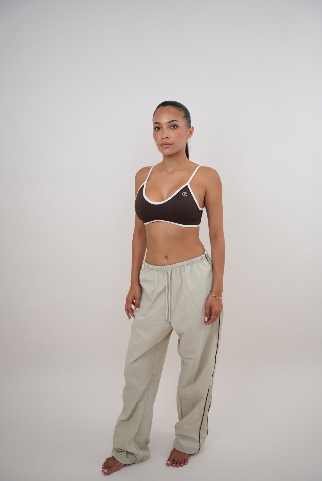 Pantalon Beige Polyvalent Coupe Décontractée J'Accepte le Changement avec Grâce