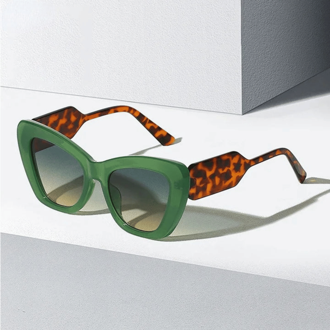 Retro Cat-Eye Sunglasses | Full-Rimmed UV Protection with Bold Patterns 1
