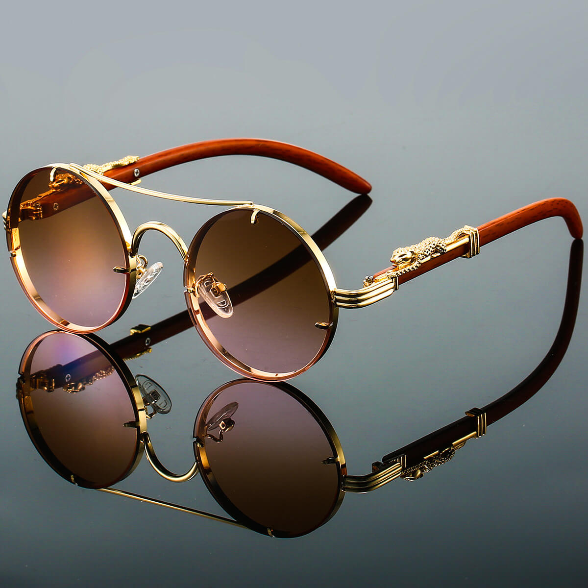 Retro Round Sunglasses | UV 400 Polarized Lenses with Lightweight Design 3