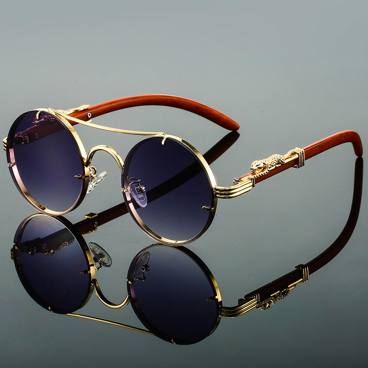Retro Round Sunglasses | UV 400 Polarized Lenses with Lightweight Design 4